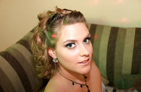 Lusty coeds having lesbian fun and getting fucked at the sex party